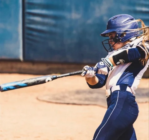 Hitting action at the plate